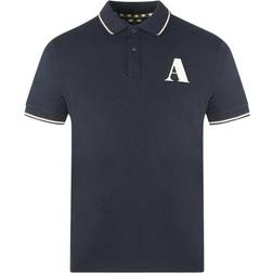 Aquascutum A Logo Polo Shirt - Navy Blue