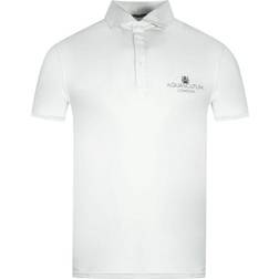 Aquascutum London Bold Logo Polo Shirt - White