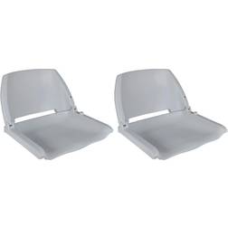 vidaXL 2x Boat Seats Foldable Backrest No Pillow Grey Sailing Boats Parts