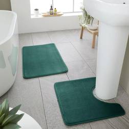 Catherine Lansfield Anti-Bacterial Memory Foam Bath Mat Pedestal