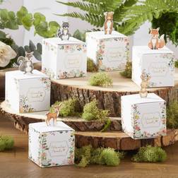 Kate Aspen Woodland Baby Favor Box Pink Set of 24