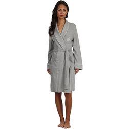 Lauren Ralph Lauren Hartford Lounge Shawl Collar Knit Robe Heather Grey