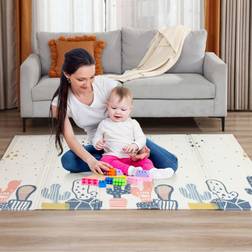 Baby Vivo kids play mat rug two-sided crawling xpe foam carpet roads educational