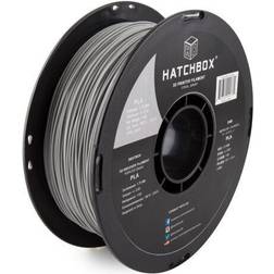 Hatchbox pla 1.75 mm 3d printer filament in gray, 1kg spool