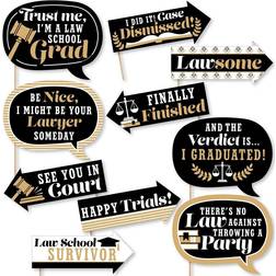 Big Dot of Happiness Photoprops Future Lawyer Graduation Party 10-pack