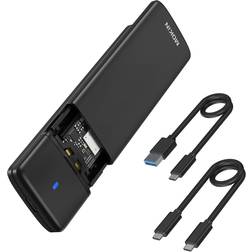 M.2 nvme sata ssd enclosure adapter, tool-free usb c 3.1 gen 2 10gbps to nvme