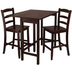 Winsome Wood Three-Piece Drop Leaf High Dining Set