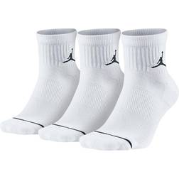 Jordan Jumpman High-Intensity Quarter Socks 3-pack - White