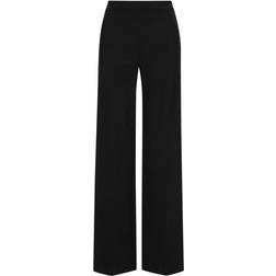 Oscar de la Renta Zip Front Wide Leg Pants - Black