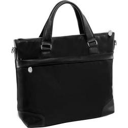 McKlein USA 18395 15 in. Eastward Nylon Slim Laptop Briefcase, Black