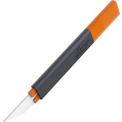 Slice 10482 Deburring Tool Industrial Grade, Ideal for Deburring Sheet Metal Edges, Injection-Moulded Plastics and 3D-Printed Prototypes Lasts 11x Black Orange