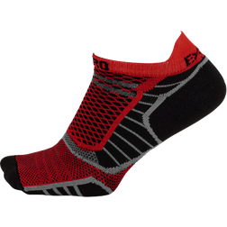 Thorlo Experia Prolite Ultra-Light Cushion Tab No-Show Socks - Black/Grey/Red