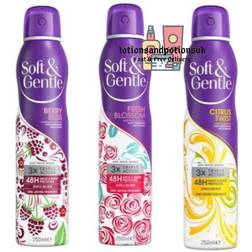 Soft & Gentle and Berry Bliss Raspberry and Peony Anti-Perspirantodorant wilko 250ml