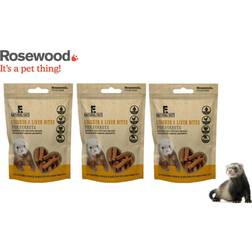 Rosewood natural eats chicken & liver ferret bites real meat treats 60460