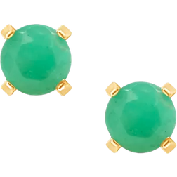 Emerald Stud Earrings - Gold/Emerald