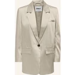 Only Satin Blazer - Gray/Moonbeam