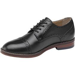 Johnston & Murphy Little Boys Conard Cap Toe Shoe Black Black