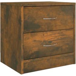 vidaXL 815405 Smoked Oak Bedside Table 30x40cm