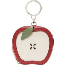 honeycrisp sliced apple coin purse key ring novelty red