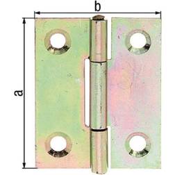 Baubeschläge + Holzverbinder, Scharnier Höhe 101 verzinkt halbbreit