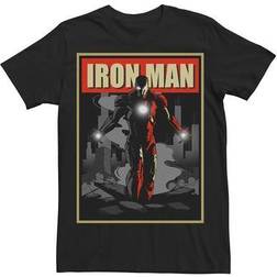 Marvel Men's iron man shadow poster t-shirt