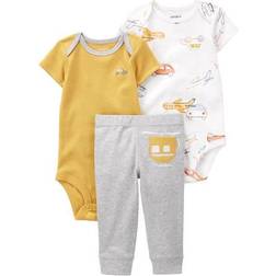 Carter's Baby's Helicopter Little Character Set 3-piece - Grey/Yellow