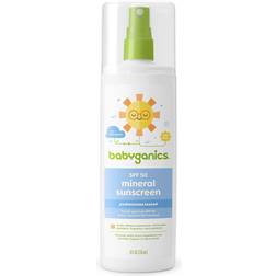 BabyGanics SPF 50 Mineral Sunscreen Spray, Unscented UVA UVB Octinoxate