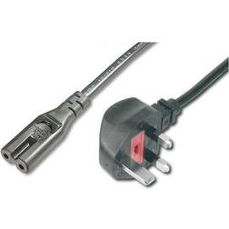 Fairline 2m uk mains cable 13a uk plug to c7 figureure 8" socket"