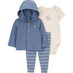 Carter's Baby's Little Cardigan Set 3-piece - Blue/White