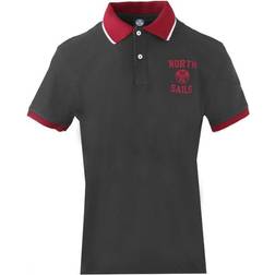 North Sails Block Logo Black Polo Shirts - Black