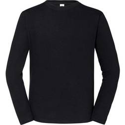 Fruit of the Loom Iconic 195 Premium Ringspun Cotton Long-Sleeved T-shirt - Black