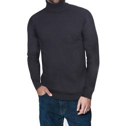 XRay Men's Solid Turtleneck Sweater Heather Charcoal