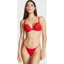 Victoria's Secret Stretch Cotton V-String Panty, Red, Women's Panties