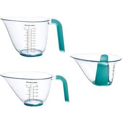 KitchenAid Gourmet 3 Pieces Jugs, Aqua Measuring Cup