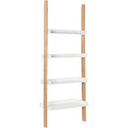 Dkd Home Decor 57 Natural White Bamboo MDF Book Shelf