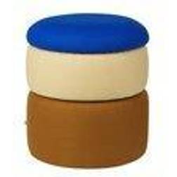 Broste Copenhagen Pond blue/sand/ocher Pouffe