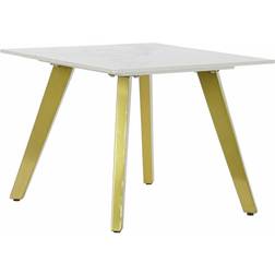 Dkd Home Decor Side Ceramic Golden Metal Small Table