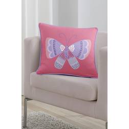 Bedlam Flutterby Butterfly Piped Edge Complete Decoration Pillows Pink