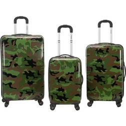 Rockland Safari Hardside Wheel Luggage Camouflage