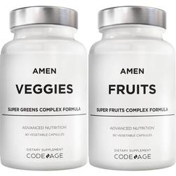 Codeage Amen Fruits + Veggies Super Daily Complex Formula Bundle