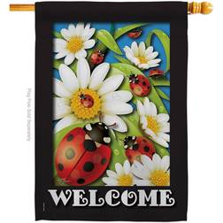 Breeze Decor 04068 Ladybug Heaven 2-Sided Vertical Impression Flag