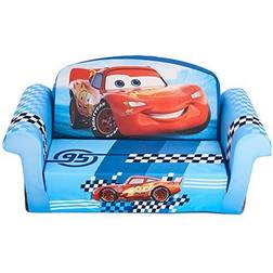 Marshmallow Furniture Children's 2-in-1 Flip Open Foam Compressed Sofa, Disney's Cars, Multicolor