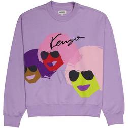 Kenzo Tribute Print Cotton Sweatshirt - Wisteria