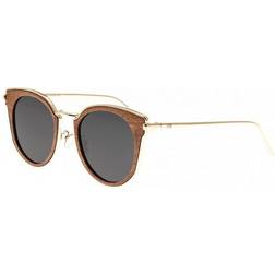 Earth Wood Karekare Polarized Sunglasses - Black/Brown