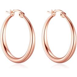 Jones Rose Gold Plated 25mm Hoop Earrings