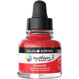 Daler-rowney system3 ink 29.5ml fluorescent red