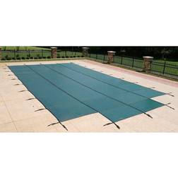 Blue Wave Rectangular In-ground Pool Safety Cover with Center Step Green