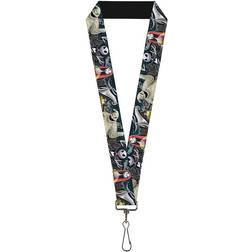Unisex-Adult's Lanyard-1.0-Nightmare Before Christmas 4-Character Group, Multicolor, One-Size Multicolor Findings