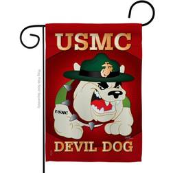 Breeze Decor 58052 Military Devil Dog 2-Sided Garden