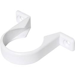 FloPlast 40mm White abs Pipe Clip Pack of 3